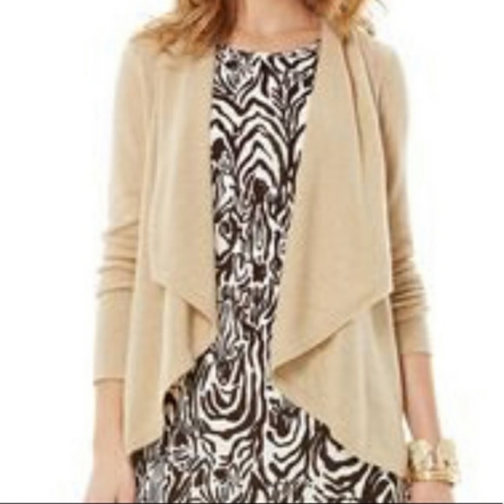 Lilly Pulitzer Cashmere Cardigan Tan Size Small
